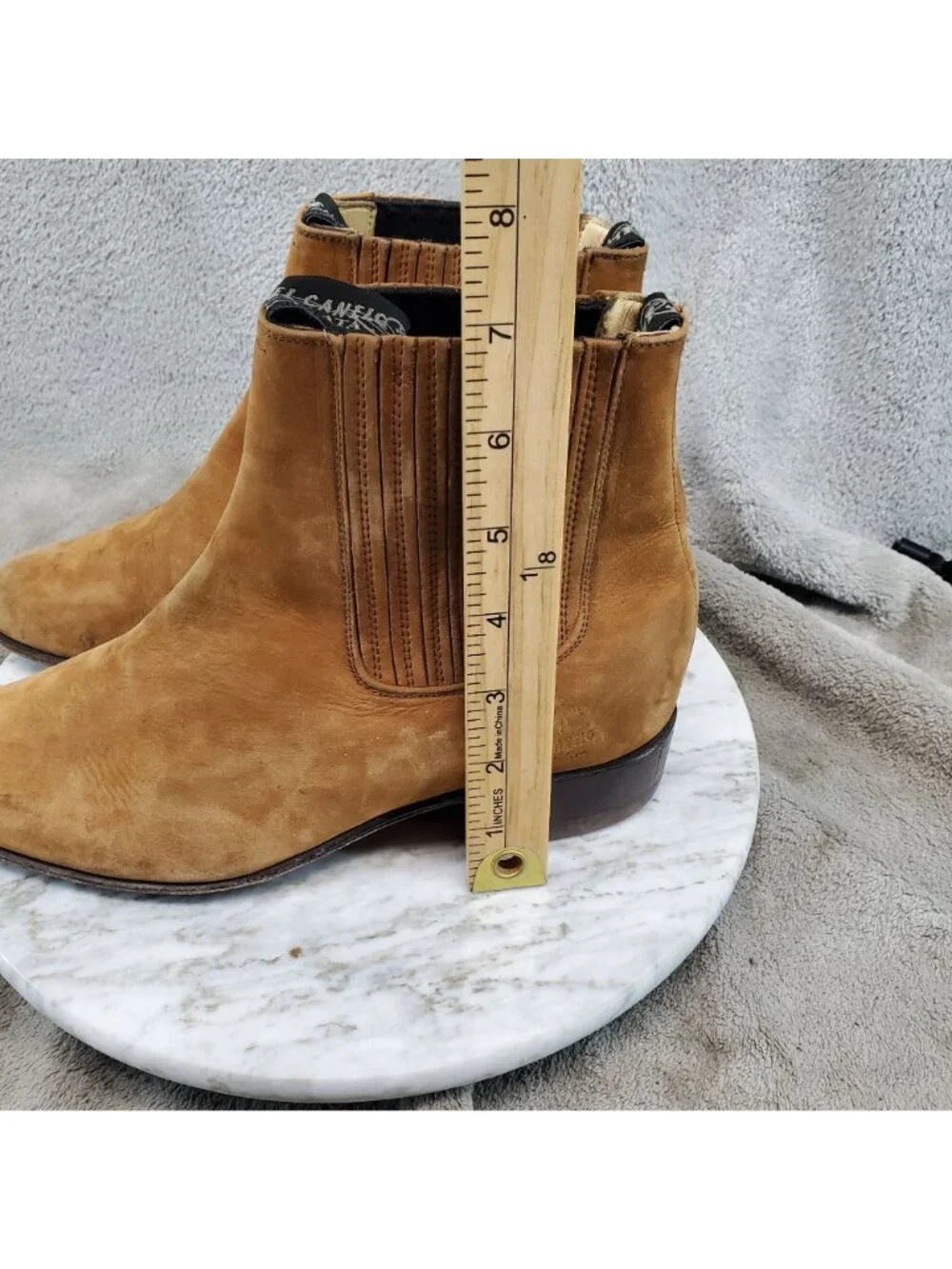 El Canelo Shoes Mens Size 6 Brown Nubuck Short Chelsea Ankle Boots *Read*